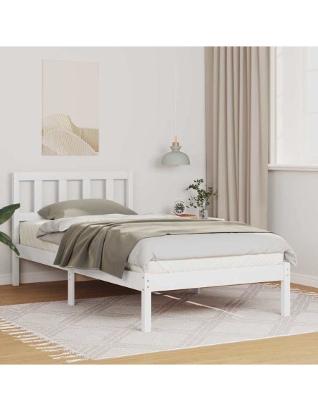 Struttura del letto Bianco 90 x 200 cm Legno di pino massello
