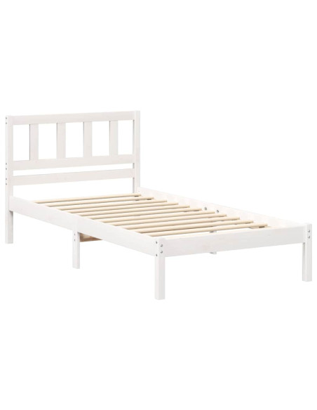 Struttura del letto Bianco 90 x 200 cm Pino massello