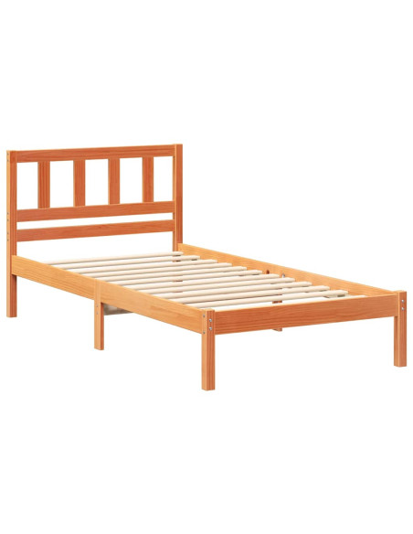 Struttura del letto Marrone cerato 90 x 200 cm Pino massello