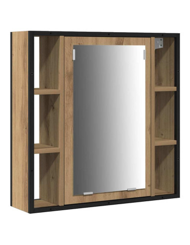 Set di mobili per il bagno con porta 4 pcs Rovere artigianale