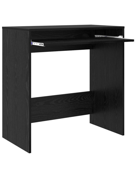 Scrivania Computer Compatta Rovere Nero Truciolare Compatta