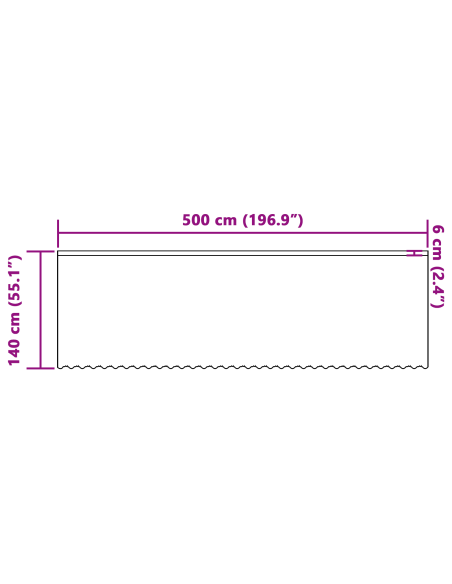 Tenda in Pizzo con tende Bianco 140 x 500 cm Poliestere