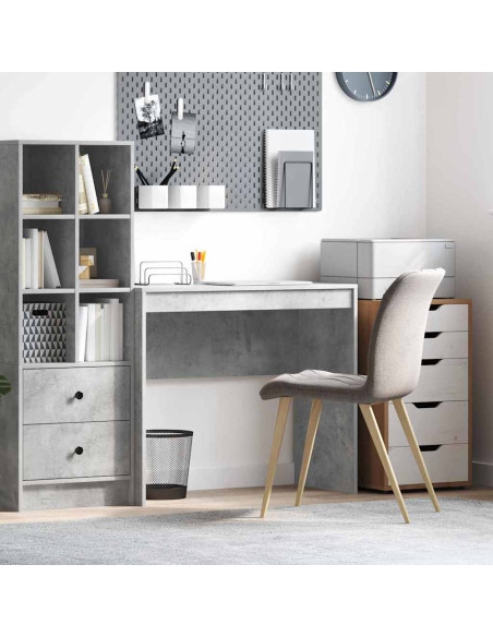 Scrivania per scrivere Grigio cemento MDF con finitura grigia cemento