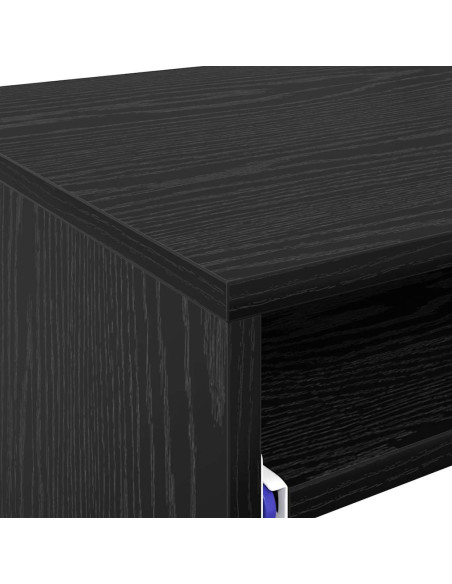 Scrivania Computer Compatta Rovere Nero Truciolare Compatta
