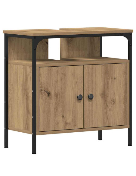 Set di mobili da bagno in rovere artigianale, 4 pezzi