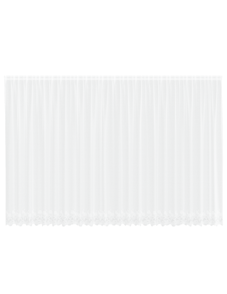 Tenda in Pizzo con tende Floreale Bianco 600 x 200 cm Poliestere