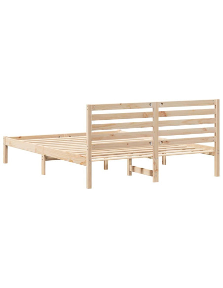 Struttura del letto Marrone 140 x 200 cm Legno di pino massello