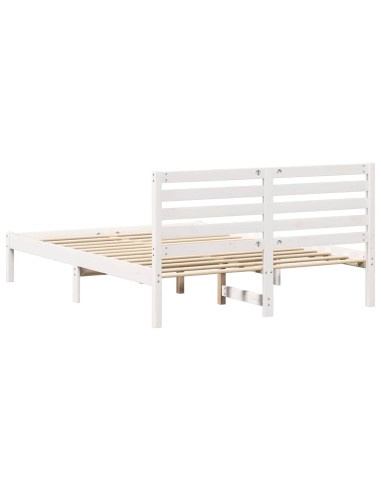 Struttura del letto Bianco 120 x 200 cm Pino massello