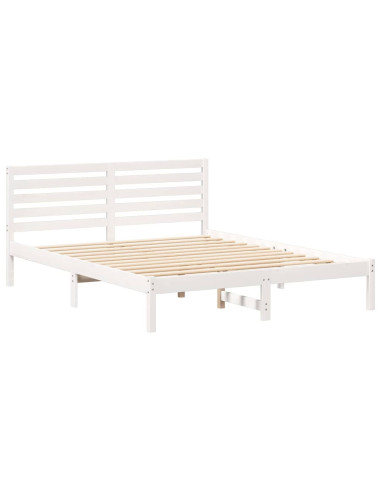 Struttura del letto Bianco 140 x 200 cm Pino massello