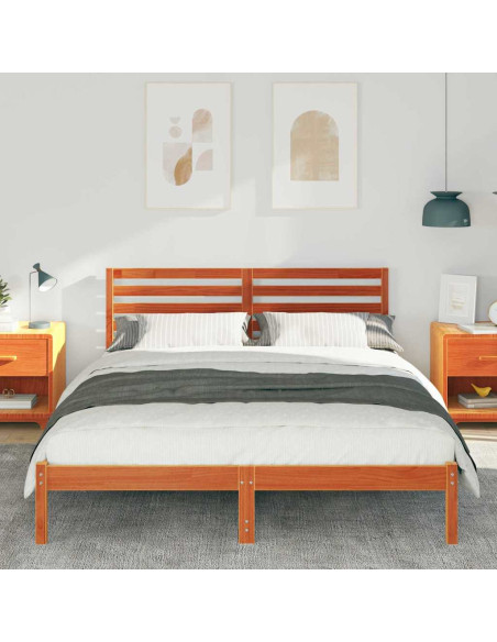 Struttura del letto Marrone cerato 140 x 200 cm Pino massello