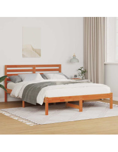 Struttura del letto Marrone cerato 120 x 200 cm Pino massello 2