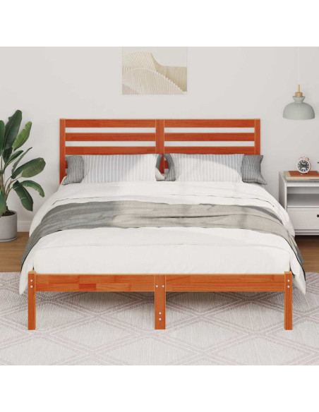 Struttura del letto Marrone cerato 120 x 190 cm Pino massello