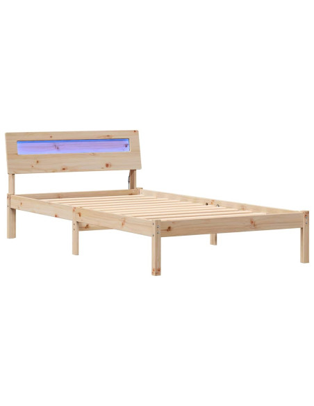 Struttura del letto Marrone 90 x 190 cm Pino massello