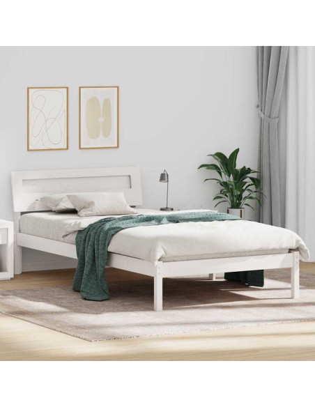 Struttura del letto Bianco 90 x 190 cm Pino massello