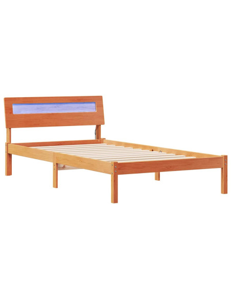 Struttura del letto Cera marrone 90 x 190 cm Legno di pino