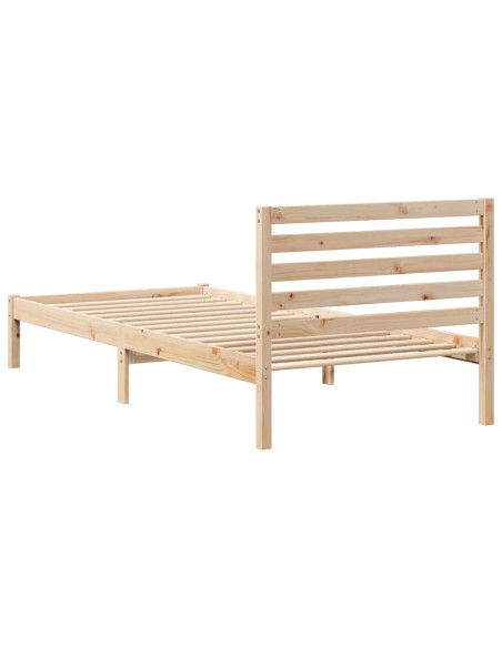 Struttura del letto Marrone 100 x 220 cm Pino massello