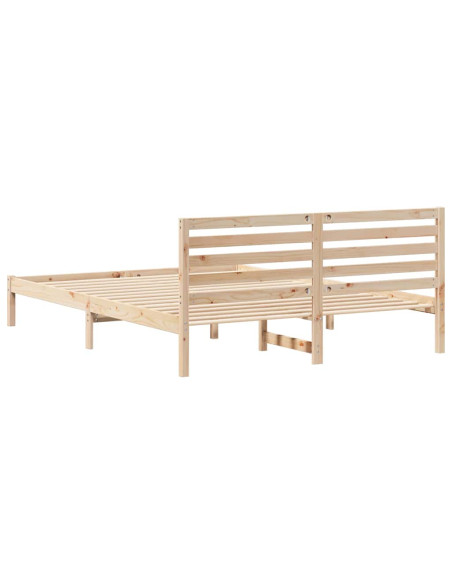 Struttura del letto Marrone 160 x 220 cm Legno di pino massello