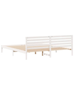 Struttura del letto Bianco 180 x 220 cm Pino massello