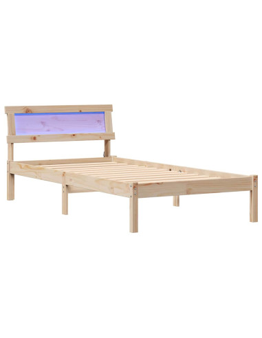 Struttura del letto Marrone 90 x 200 cm Pino massello