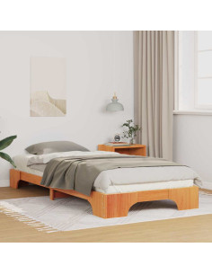 Struttura del letto Marrone 80 x 210 cm Pino massello 2