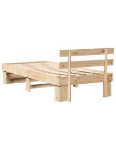 Struttura del letto Marrone 80 x 200 cm Pino massello