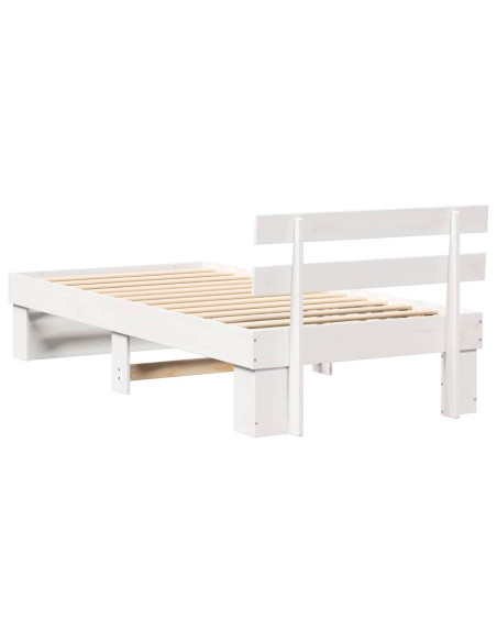 Struttura del letto Bianco 75 x 190 cm Pino massello