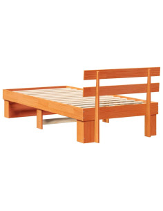 Struttura del letto Marrone cerato 75 x 190 cm Pino massello