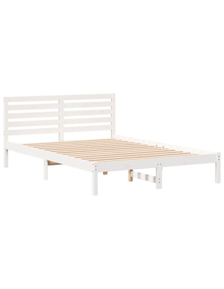 Struttura del letto Bianco 140 x 220 cm Legno di pino massello