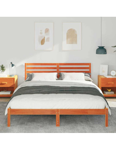 Struttura del letto Marrone cerato 160 x 220 cm Pino massello