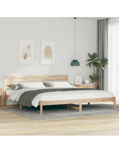 Struttura del letto Marrone 200 x 220 cm Pino massello