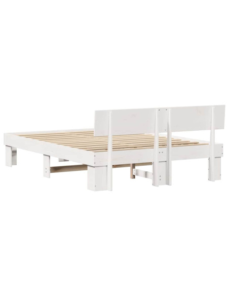 Struttura del letto Bianco 160 x 200 cm Legno di pino