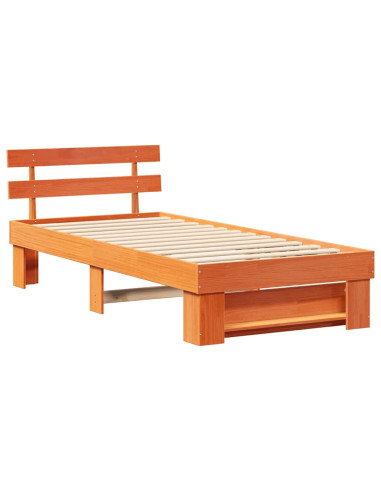 Struttura del letto Marrone cerato 100 x 200 cm Pino massello