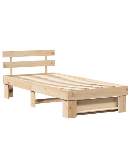 Struttura del letto Marrone 80 x 200 cm Legno di pino massello