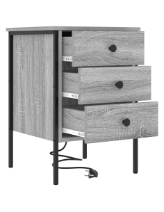 Armadio da Notte con cassetto Grigio Sonoma 42 x 41 x 61 cm