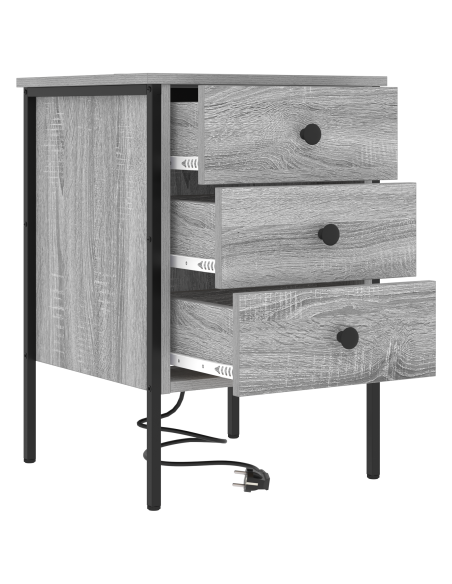 Armadio da Notte con cassetto Grigio sonoma 42 x 41 x 61 cm