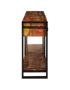 Tavoli consolle 2 pcs Multicolore Legno Recuperato Massello