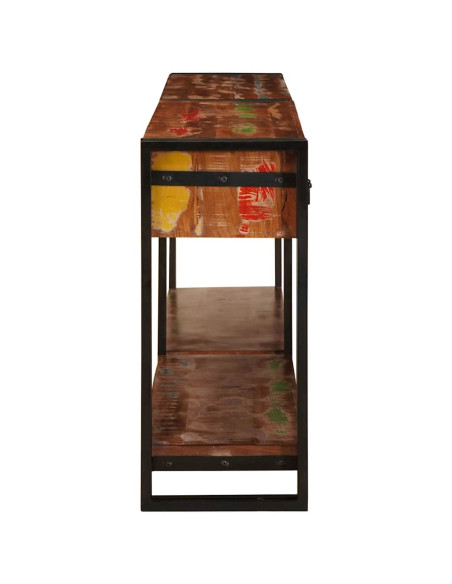 Tavoli consolle 2 pcs Multicolore Legno Recuperato Massello