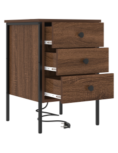 Armadio da Notte con cassetto Rovere Marrone 42 x 41 x 61 cm