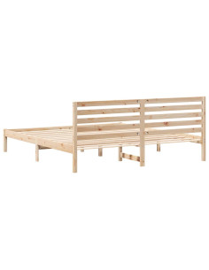 Struttura del letto Marrone 200 x 200 cm Pino massello