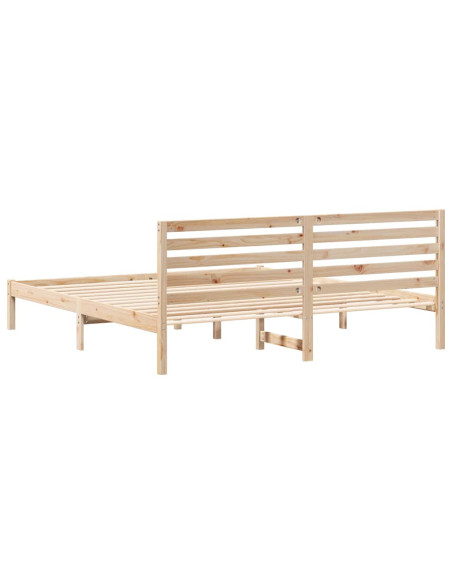 Struttura del letto Marrone 200 x 200 cm Pino massello