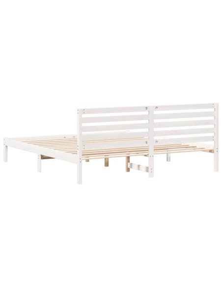 Struttura del letto Bianco 200 x 200 cm Legno di pino massello