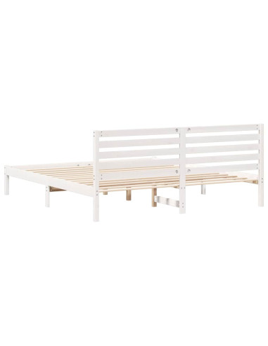 Struttura del letto Bianco 180 x 200 cm Pino massello