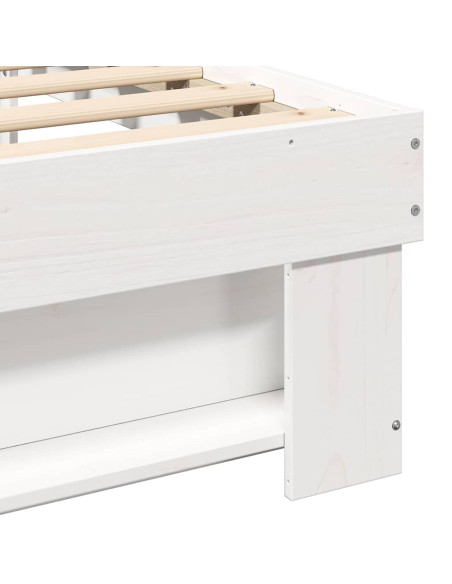 Struttura del letto Bianco 75 x 190 cm Pino massello