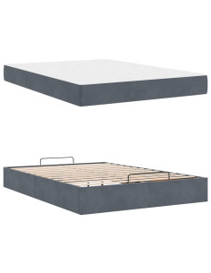 Struttura letto con materasso 2 pcs Grigio Sfumato Velluto