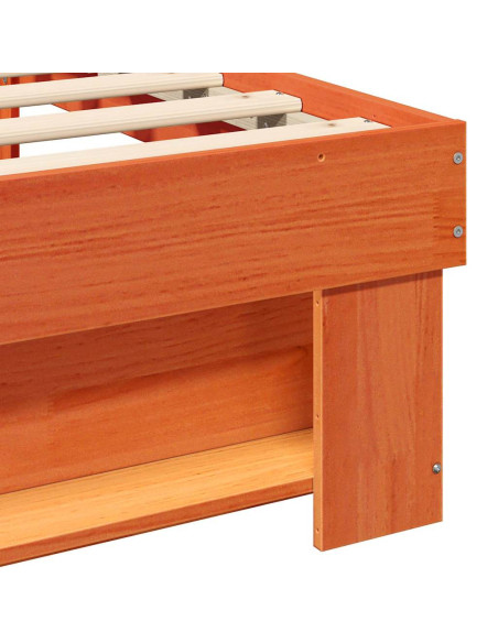 Struttura del letto Cera marrone 75 x 190 cm Legno di pino
