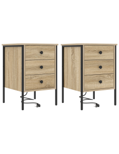 Armadio da Notte 2 pcs Rovere Sonoma 42 x 41 x 61 cm