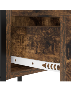 Armadio da Notte con cassetto 2 pcs Rovere fumé 42 x 41 x 61 cm 2