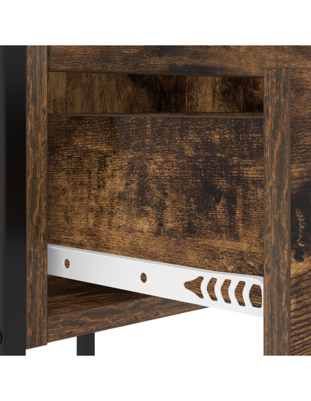 Armadio da Notte con cassetto 2 pcs Rovere fumé 42 x 41 x 61 cm