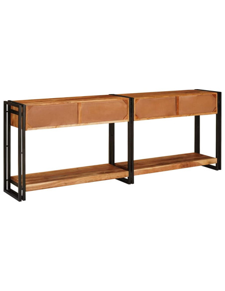 Tavoli consolle 2 pcs Marrone Legno massello di acacia
