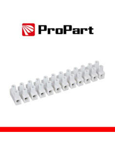 PROPART MORSETTIERA BIANC 12POLI 30A-16MM2 FORMA A U 380V STECCA10PZ